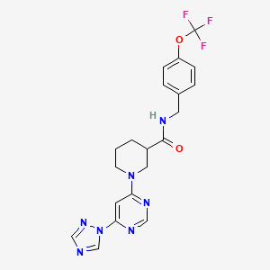 1-(6-(1H-1,2,4-triazol-1-yl)pyrimidin-4-yl)-N-(4-(trifluoromethoxy)benzyl)piperidine-3-carboxamide