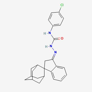 1-(4-chlorophenyl)-3-[(E)-spiro[2H-indene-3,2'-adamantane]-1-ylideneamino]urea