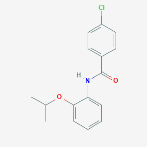 molecular formula C16H16ClNO2 B268414 4-chloro-N-(2-isopropoxyphenyl)benzamide 