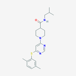 1-(6-((2,5-dimethylphenyl)thio)pyrimidin-4-yl)-N-isobutylpiperidine-4-carboxamide
