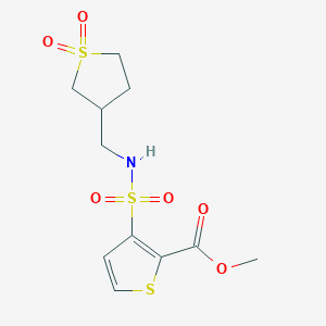 methyl 3-(N-((1,1-dioxidotetrahydrothiophen-3-yl)methyl)sulfamoyl)thiophene-2-carboxylate