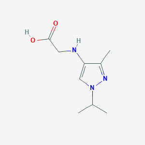 molecular formula C9H15N3O2 B2684149 2-[(3-Methyl-1-propan-2-ylpyrazol-4-yl)amino]acetic acid CAS No. 2247207-46-9
