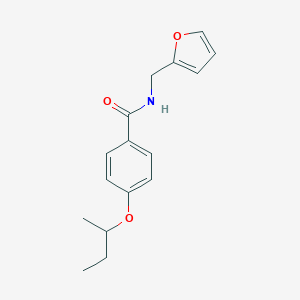 molecular formula C16H19NO3 B268415 4-sec-butoxy-N-(2-furylmethyl)benzamide 