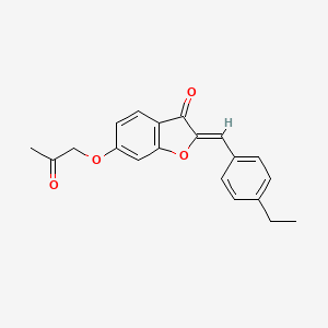 molecular formula C20H18O4 B2684152 (Z)-2-(4-ethylbenzylidene)-6-(2-oxopropoxy)benzofuran-3(2H)-one CAS No. 879807-87-1