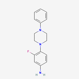 molecular formula C16H18FN3 B2684157 3-Fluoro-4-(4-phenylpiperazin-1-yl)aniline CAS No. 478079-57-1