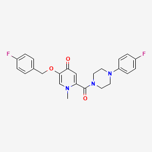 5-((4-fluorobenzyl)oxy)-2-(4-(4-fluorophenyl)piperazine-1-carbonyl)-1-methylpyridin-4(1H)-one