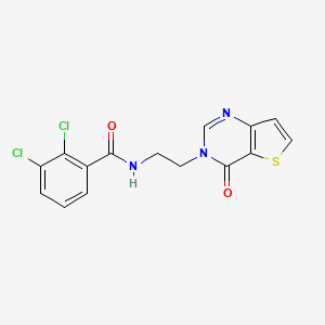 molecular formula C15H11Cl2N3O2S B2684167 2,3-dichloro-N-(2-(4-oxothieno[3,2-d]pyrimidin-3(4H)-yl)ethyl)benzamide CAS No. 2034263-55-1