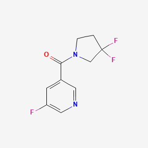 molecular formula C10H9F3N2O B2684176 (3,3-Difluoropyrrolidin-1-yl)(5-fluoropyridin-3-yl)methanone CAS No. 2034512-24-6
