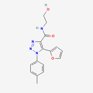 5-(furan-2-yl)-N-(2-hydroxyethyl)-1-(4-methylphenyl)-1H-1,2,3-triazole-4-carboxamide