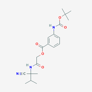 molecular formula C20H27N3O5 B2684186 [(1-Cyano-1,2-dimethylpropyl)carbamoyl]methyl 3-{[(tert-butoxy)carbonyl]amino}benzoate CAS No. 871495-83-9