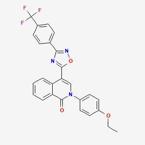 2-(4-ethoxyphenyl)-4-(3-(4-(trifluoromethyl)phenyl)-1,2,4-oxadiazol-5-yl)isoquinolin-1(2H)-one