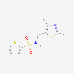 molecular formula C10H12N2O2S3 B2684191 N-((2,4-dimethylthiazol-5-yl)methyl)thiophene-2-sulfonamide CAS No. 1421584-85-1