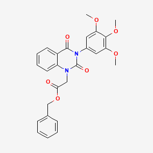molecular formula C26H24N2O7 B2684194 benzyl [2,4-dioxo-3-(3,4,5-trimethoxyphenyl)-3,4-dihydroquinazolin-1(2H)-yl]acetate CAS No. 899900-55-1