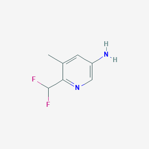 molecular formula C7H8F2N2 B2684196 6-(Difluoromethyl)-5-methylpyridin-3-amine CAS No. 1806766-70-0