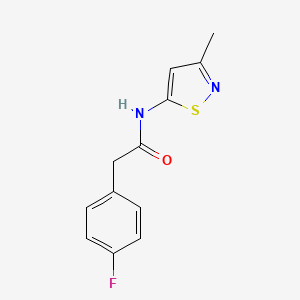 molecular formula C12H11FN2OS B2684218 2-(4-fluorophenyl)-N-(3-methylisothiazol-5-yl)acetamide CAS No. 1219906-68-9