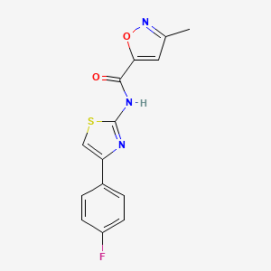 molecular formula C14H10FN3O2S B2684227 N-(4-(4-fluorophenyl)thiazol-2-yl)-3-methylisoxazole-5-carboxamide CAS No. 924374-79-8