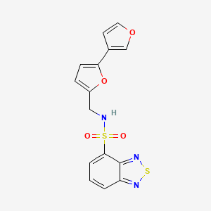 molecular formula C15H11N3O4S2 B2684229 N-([2,3'-bifuran]-5-ylmethyl)benzo[c][1,2,5]thiadiazole-4-sulfonamide CAS No. 2034342-76-0