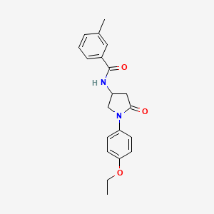 molecular formula C20H22N2O3 B2684233 N-(1-(4-ethoxyphenyl)-5-oxopyrrolidin-3-yl)-3-methylbenzamide CAS No. 905686-66-0