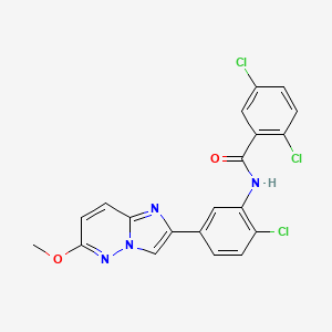 molecular formula C20H13Cl3N4O2 B2684238 2,5-dichloro-N-(2-chloro-5-(6-methoxyimidazo[1,2-b]pyridazin-2-yl)phenyl)benzamide CAS No. 946323-61-1