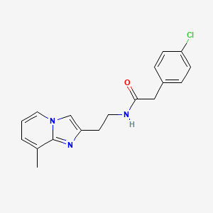 2-(4-chlorophenyl)-N-(2-(8-methylimidazo[1,2-a]pyridin-2-yl)ethyl)acetamide
