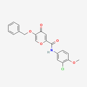 5-(benzyloxy)-N-(3-chloro-4-methoxyphenyl)-4-oxo-4H-pyran-2-carboxamide