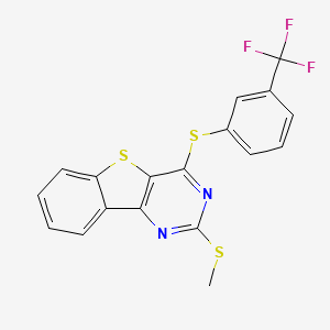 2-(Methylsulfanyl)-4-{[3-(trifluoromethyl)phenyl]sulfanyl}[1]benzothieno[3,2-d]pyrimidine