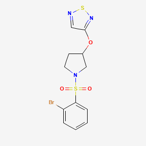 3-{[1-(2-Bromobenzenesulfonyl)pyrrolidin-3-yl]oxy}-1,2,5-thiadiazole