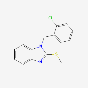 molecular formula C15H13ClN2S B2684246 1-(2-氯苄基)-2-(甲硫基)-1H-苯并咪唑 CAS No. 344896-54-4