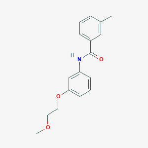 molecular formula C17H19NO3 B268425 N-[3-(2-methoxyethoxy)phenyl]-3-methylbenzamide 