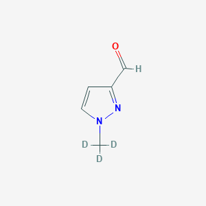 molecular formula C5H6N2O B2684256 1-(Trideuteriomethyl)pyrazole-3-carbaldehyde CAS No. 2402829-79-0