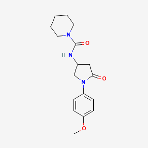 molecular formula C17H23N3O3 B2684267 N-(1-(4-methoxyphenyl)-5-oxopyrrolidin-3-yl)piperidine-1-carboxamide CAS No. 894025-46-8
