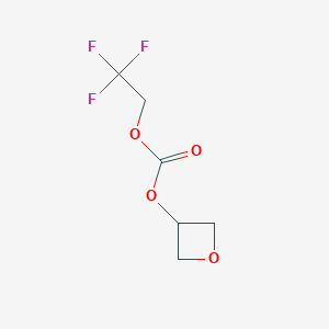 molecular formula C6H7F3O4 B2684270 Oxetan-3-yl 2,2,2-trifluoroethyl carbonate CAS No. 2138427-54-8