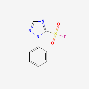 molecular formula C8H6FN3O2S B2684278 2-Phenyl-1,2,4-triazole-3-sulfonyl fluoride CAS No. 2377031-53-1