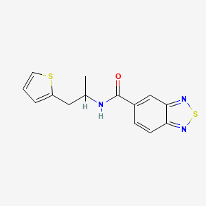 molecular formula C14H13N3OS2 B2684279 N-(1-(thiophen-2-yl)propan-2-yl)benzo[c][1,2,5]thiadiazole-5-carboxamide CAS No. 1208383-47-4