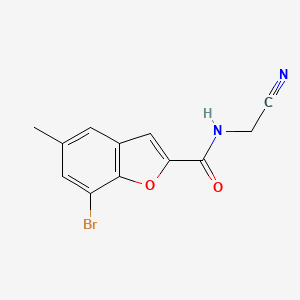 molecular formula C12H9BrN2O2 B2684283 7-Bromo-N-(cyanomethyl)-5-methyl-1-benzofuran-2-carboxamide CAS No. 1645452-13-6