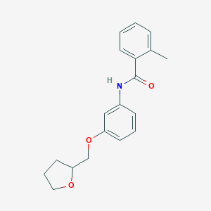 molecular formula C19H21NO3 B268430 2-methyl-N-[3-(tetrahydro-2-furanylmethoxy)phenyl]benzamide 