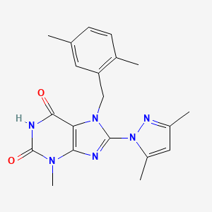 8-(3,5-dimethyl-1H-pyrazol-1-yl)-7-(2,5-dimethylbenzyl)-3-methyl-1H-purine-2,6(3H,7H)-dione