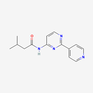 molecular formula C14H16N4O B2684307 3-methyl-N-[2-(4-pyridinyl)-4-pyrimidinyl]butanamide CAS No. 81664-83-7