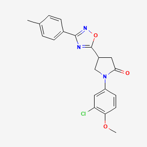 1-(3-Chloro-4-methoxyphenyl)-4-(3-(p-tolyl)-1,2,4-oxadiazol-5-yl)pyrrolidin-2-one