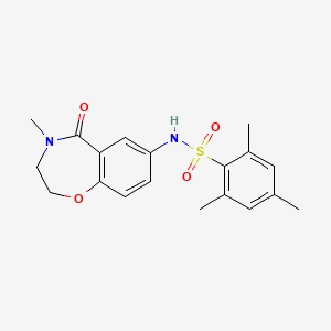 2,4,6-trimethyl-N-(4-methyl-5-oxo-2,3,4,5-tetrahydrobenzo[f][1,4]oxazepin-7-yl)benzenesulfonamide
