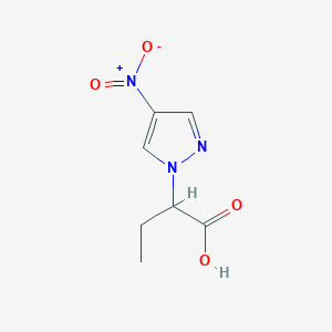 molecular formula C7H9N3O4 B2684314 2-(4-nitro-1H-pyrazol-1-yl)butanoic acid CAS No. 1005669-62-4