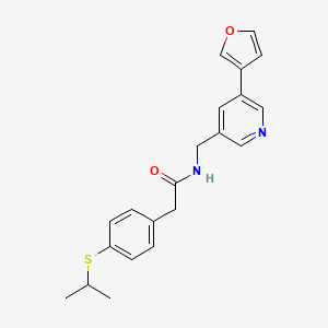 N-((5-(furan-3-yl)pyridin-3-yl)methyl)-2-(4-(isopropylthio)phenyl)acetamide