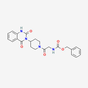 benzyl (2-(4-(2,4-dioxo-1,2-dihydroquinazolin-3(4H)-yl)piperidin-1-yl)-2-oxoethyl)carbamate