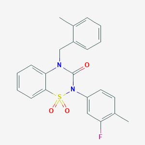 2-(3-fluoro-4-methylphenyl)-4-(2-methylbenzyl)-2H-benzo[e][1,2,4]thiadiazin-3(4H)-one 1,1-dioxide