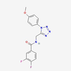 molecular formula C16H13F2N5O2 B2684325 3,4-difluoro-N-((1-(4-methoxyphenyl)-1H-tetrazol-5-yl)methyl)benzamide CAS No. 897614-71-0