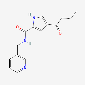 molecular formula C15H17N3O2 B2684328 4-丁酰-N-(3-吡啶基甲基)-1H-吡咯-2-甲酰胺 CAS No. 478259-70-0