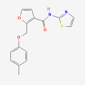2-[(4-methylphenoxy)methyl]-N-(1,3-thiazol-2-yl)furan-3-carboxamide