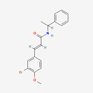 (2E)-3-(3-bromo-4-methoxyphenyl)-N-(1-phenylethyl)prop-2-enamide