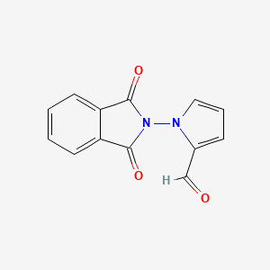 molecular formula C13H8N2O3 B2684365 1-(1,3-dioxo-2,3-dihydro-1H-isoindol-2-yl)-1H-pyrrole-2-carbaldehyde CAS No. 423152-35-6