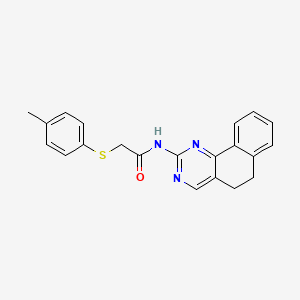 molecular formula C21H19N3OS B2684369 N-(5,6-二氢苯并[h]喹唑啉-2-基)-2-(4-甲基苯基)硫代乙酰胺 CAS No. 339278-12-5